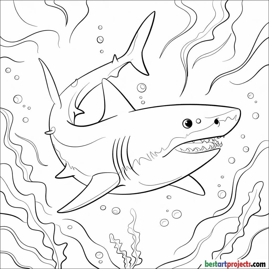 Great White Shark Coloring page