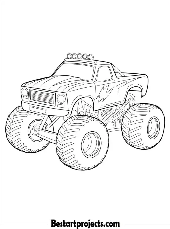Blaze Monster Truck Coloring Sheet