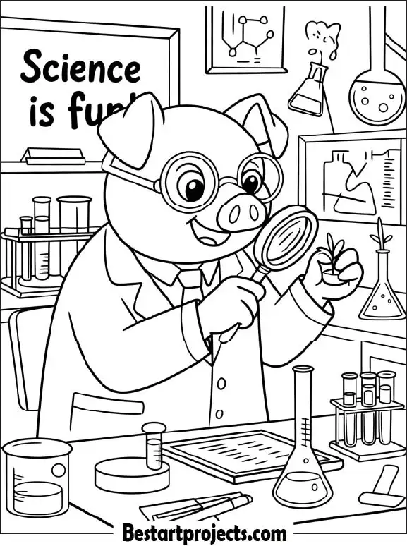11.Pig Scientist in a Lab