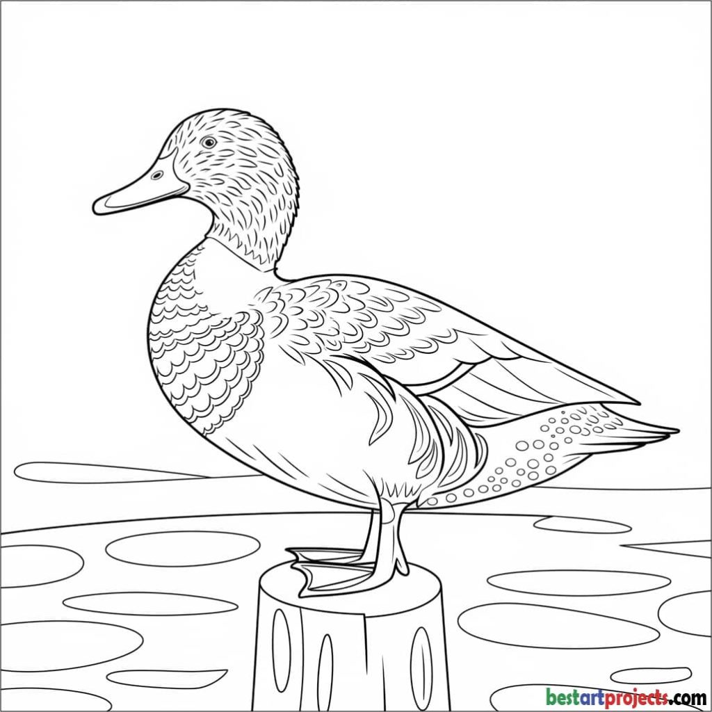 Mallard Duck Coloring Page