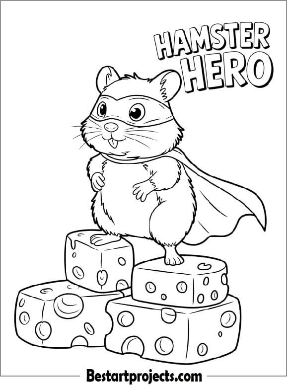 Hamster Dressed as a Superhero