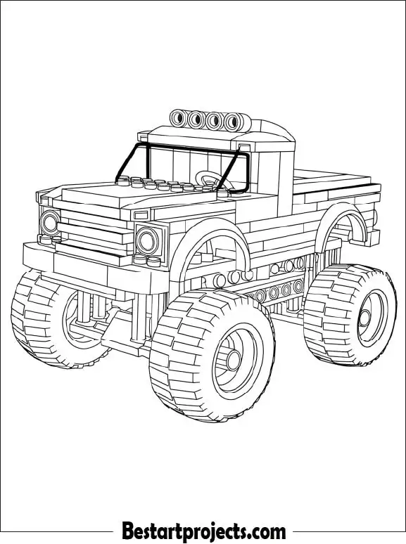 Lego Monster Truck Coloring Picture