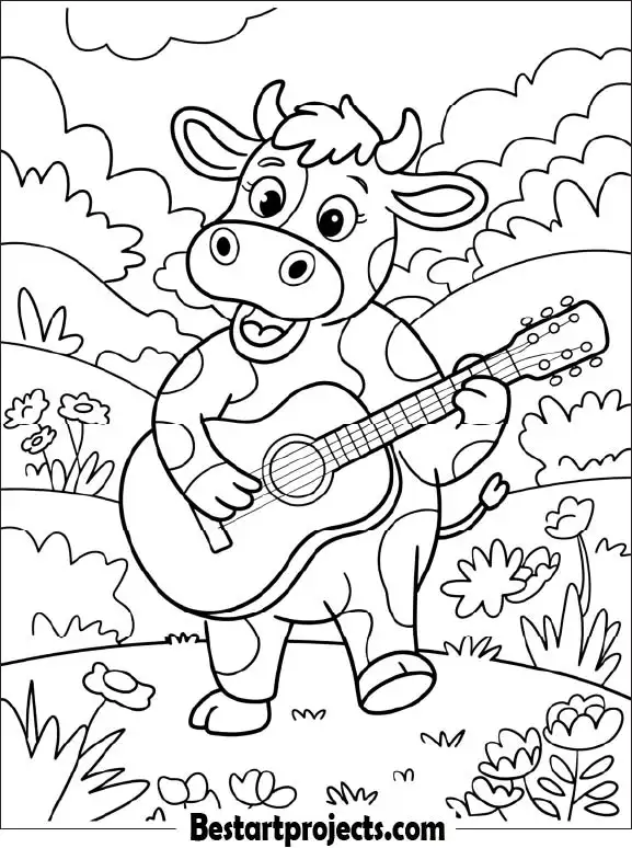 14.Cow Playing Guitar