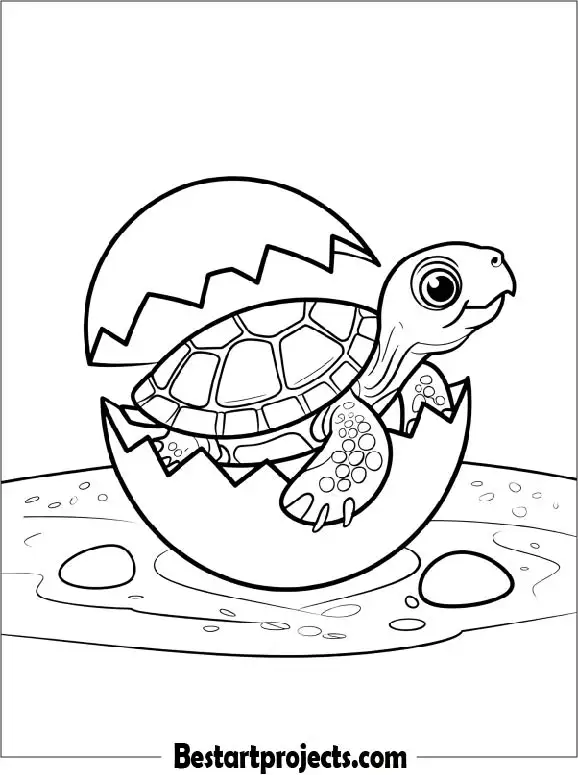 17.Turtle Hatching from an Egg