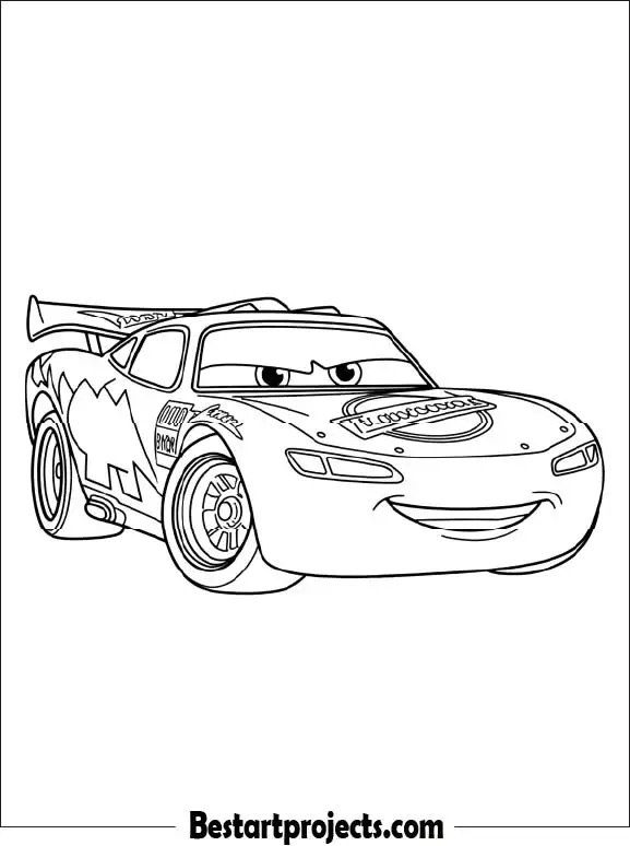 Cars Lightning McQueen Coloring Page 1
