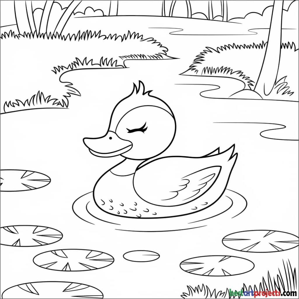 Duckling in the River
