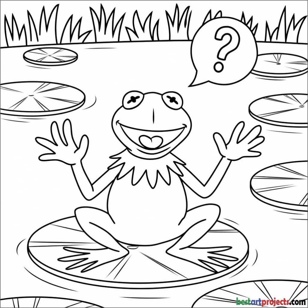 Kermit the Frog Coloring Sheet for Free
