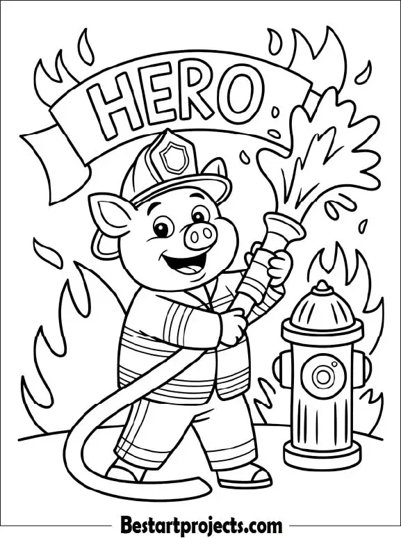 20.Firefighter Pig