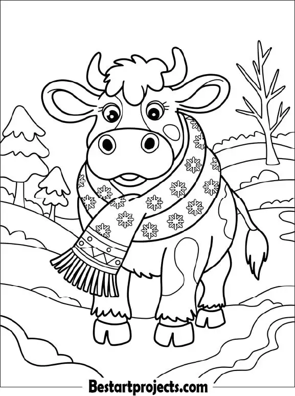 20.Winter Cow in Scarf