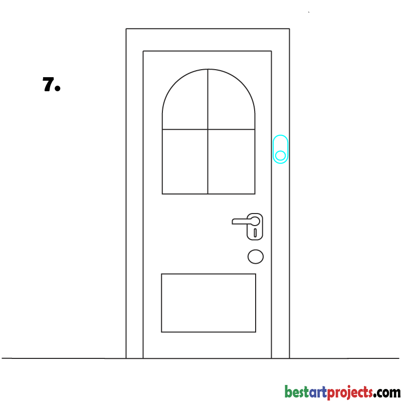 how to draw a door step 7