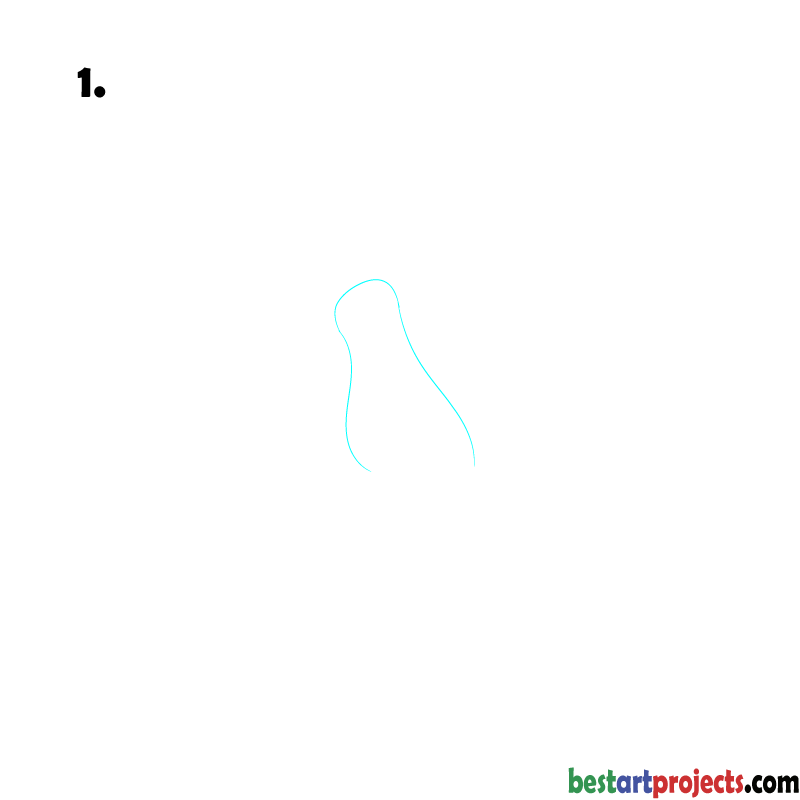 How to Draw a Mushroom - step 1