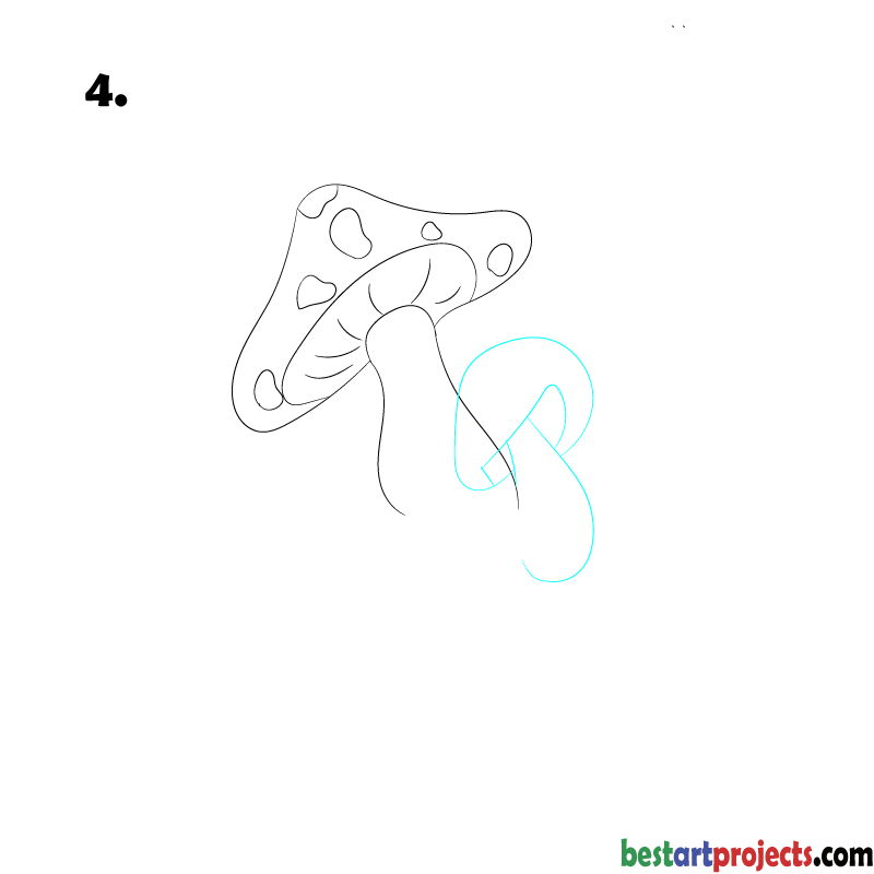 How to Draw a Mushroom - step 4