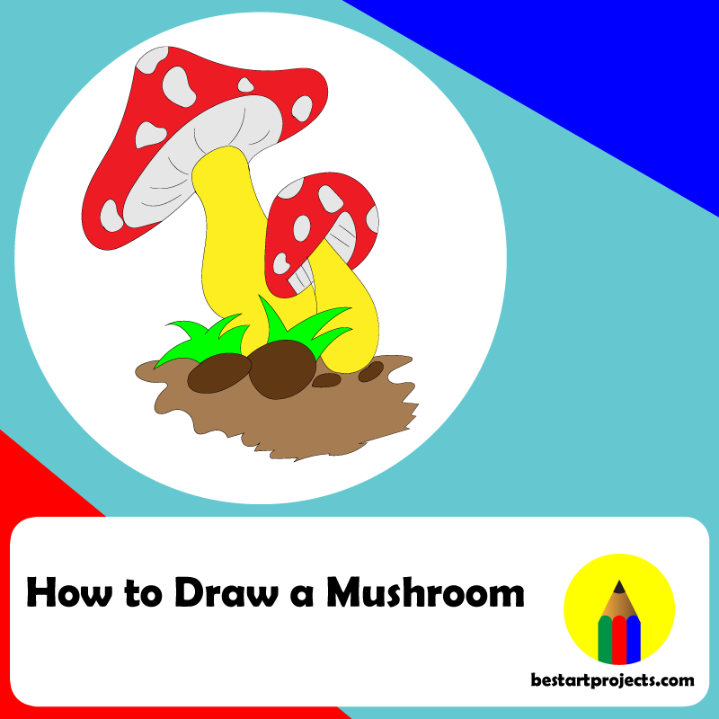 How to draw a Mushroom - Simple Drawing Tutorial 