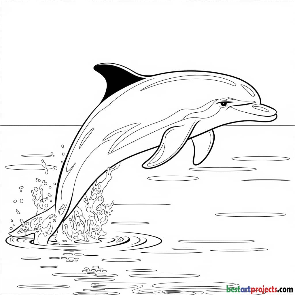 Porpoise Dolphin coloring sheet