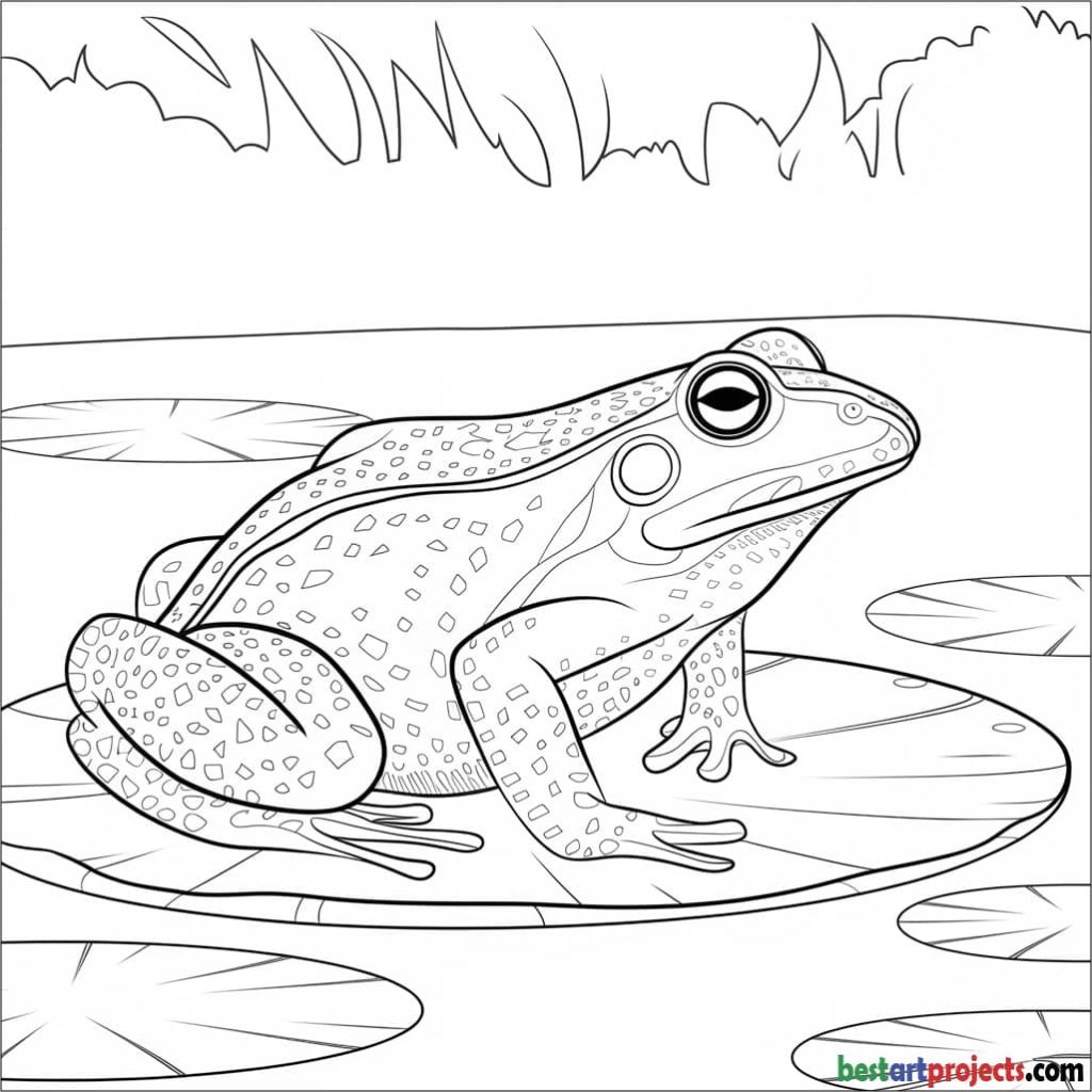 American Bullfrog Coloring Page