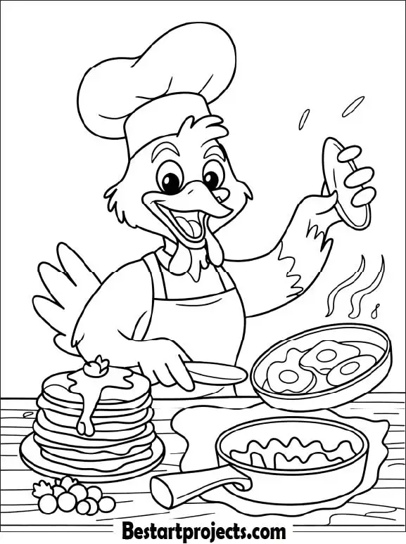21.Chef Chicken Cooking Breakfast
