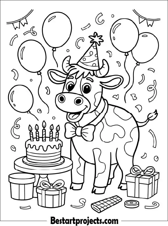 22.Cow at a Birthday Party