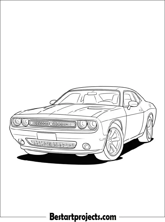 Dodge Challenger Coloring Page