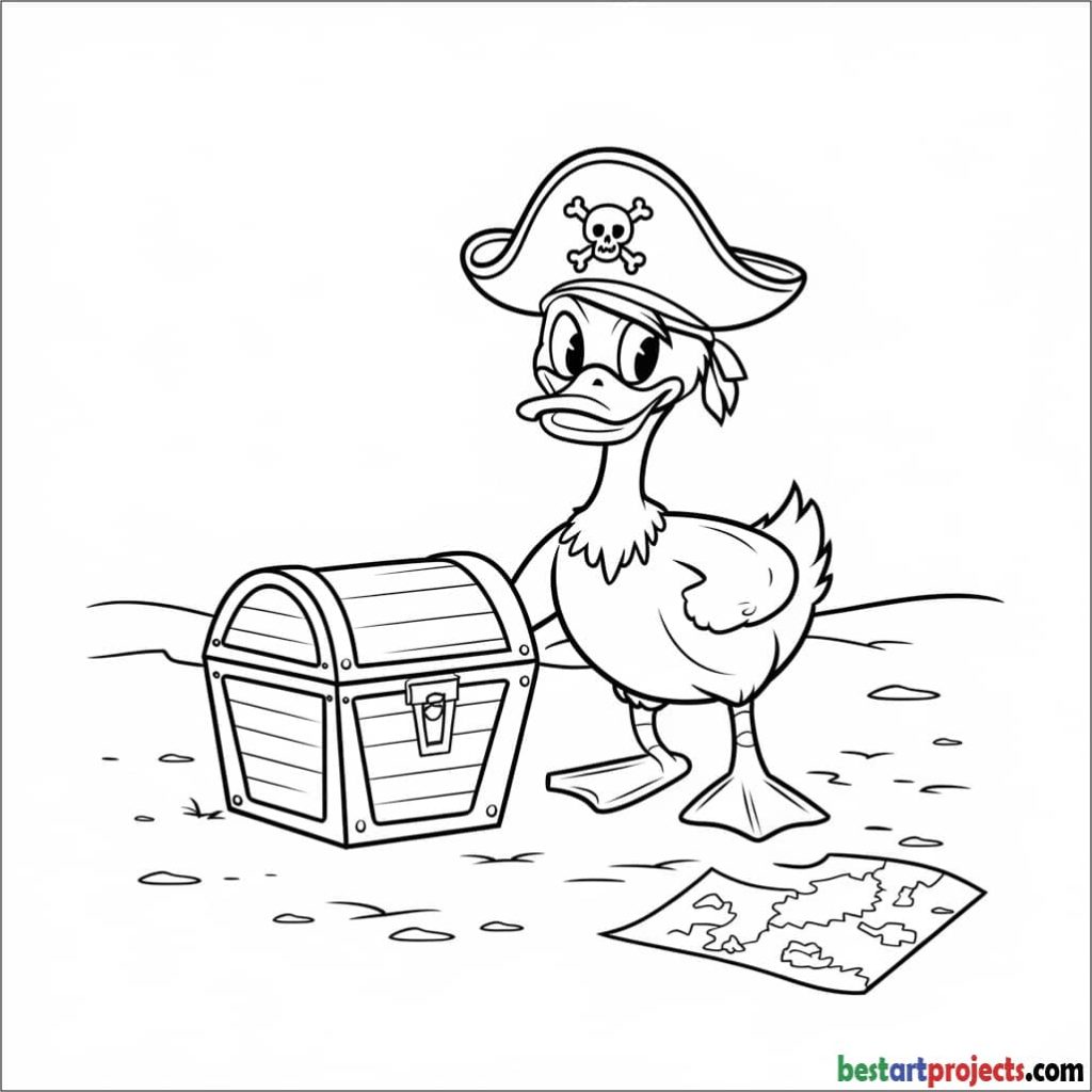
Duck with a Treasure Chest