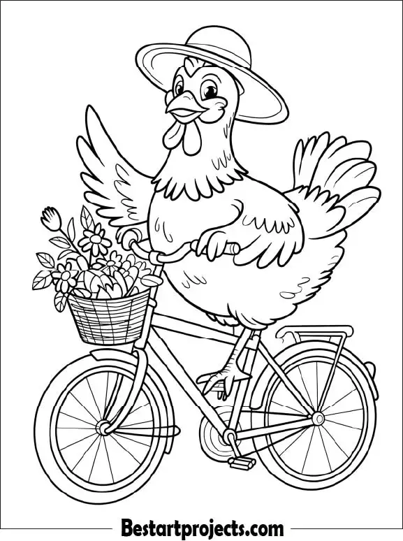 23.Chicken Riding a Bicycle