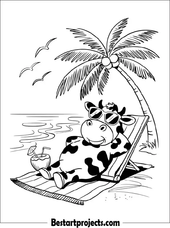 23.Summer Cow on the Beach