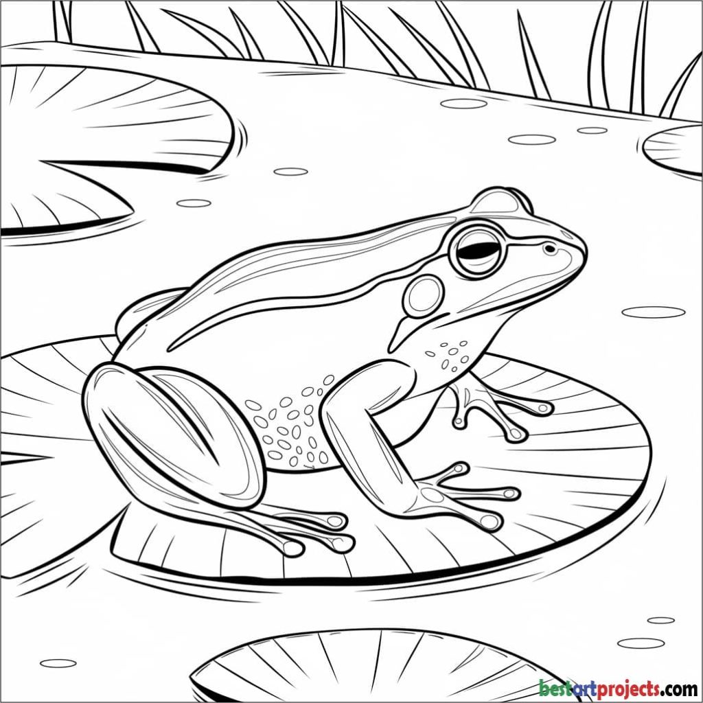 Common Frog Coloring Page