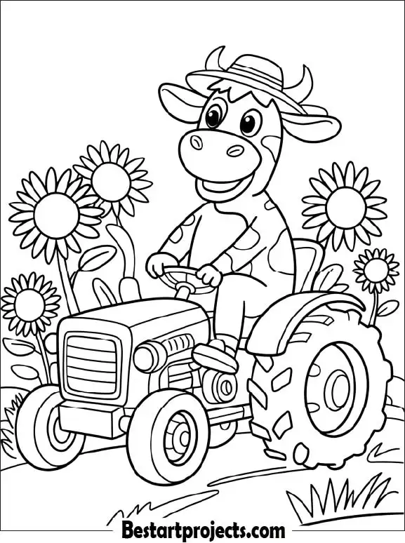 24.Cow on a Tractor Ride