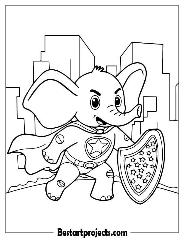 Super hero Elephant