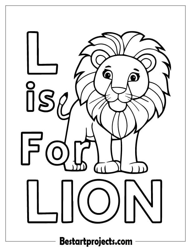L is for Lion Worksheet 1