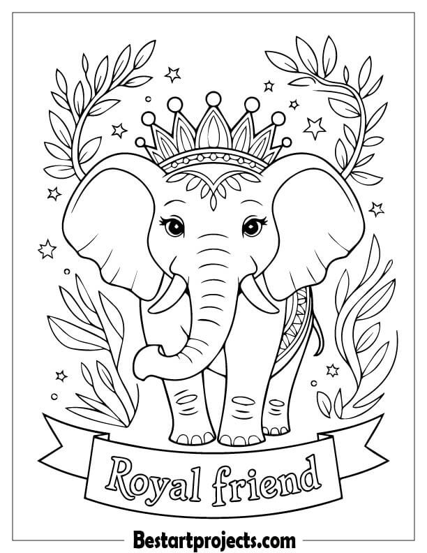 Elephant with a Crown