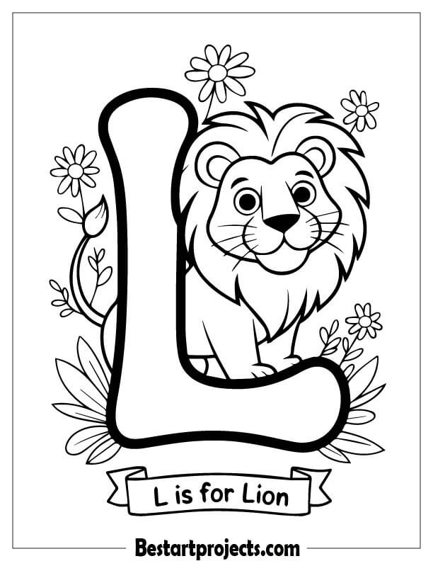 L is for Lion Worksheet 2