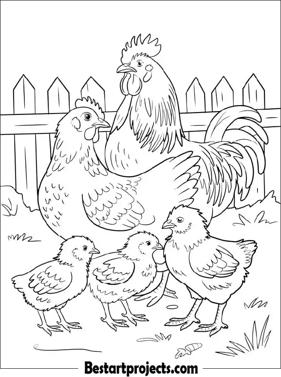 27.Realistic Chicken Family