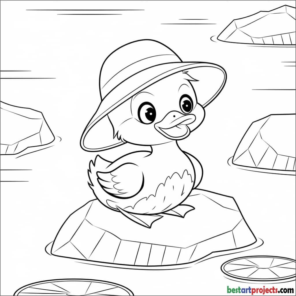 Duckling with a Summer Hat