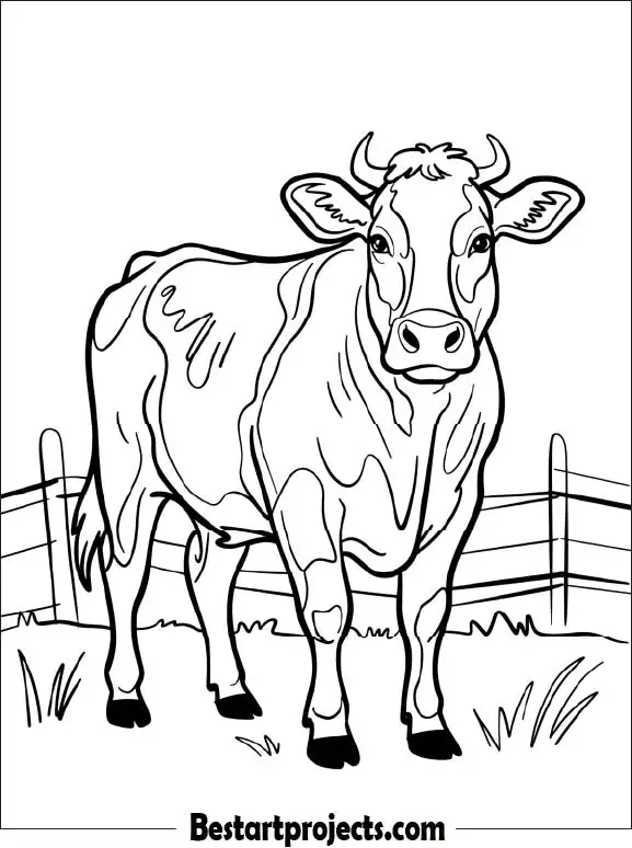35.Hereford cow Coloring page