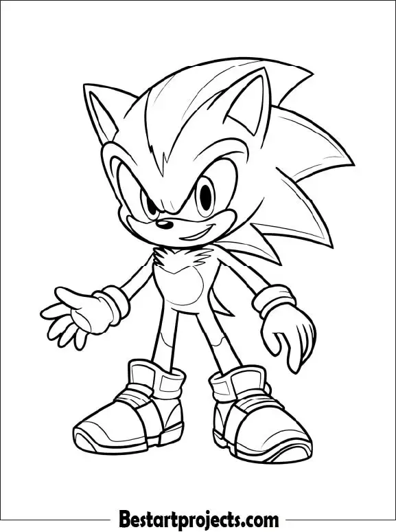 36.Shadow from Sonic Coloring page