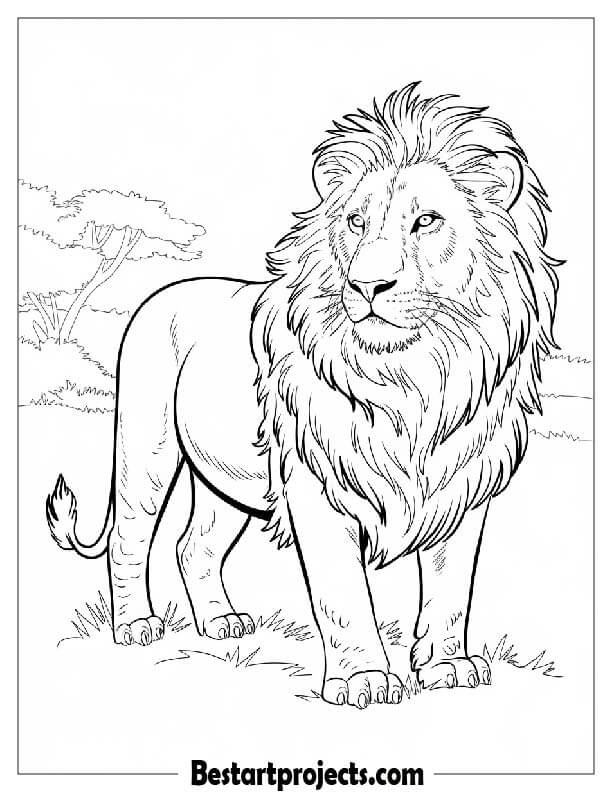 Lion Standing Proudly