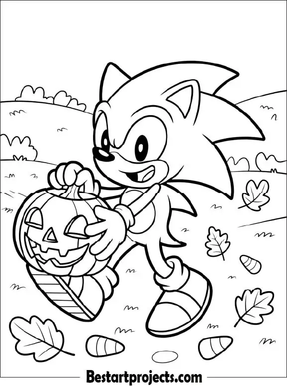 38.Sonic with a Pumpkin Lantern