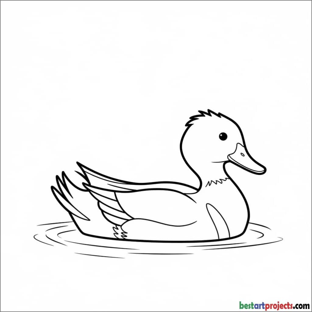 Simple Outline of a Duckling