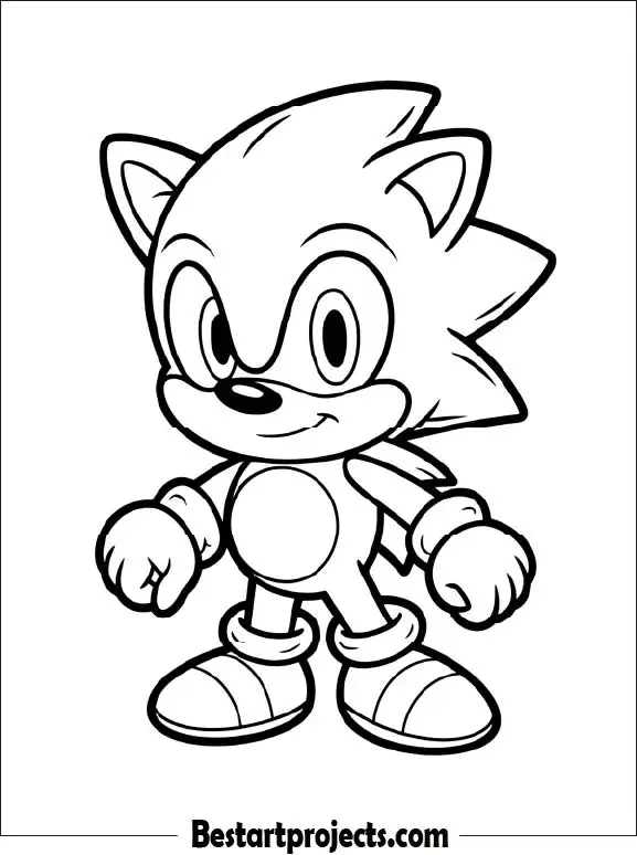 4.Baby Sonic - Coloring Page for free