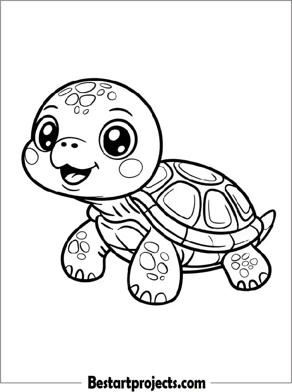 4.Kawaii-style Baby Turtle