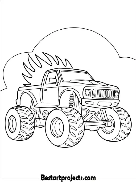 Simple Monster Truck Printable