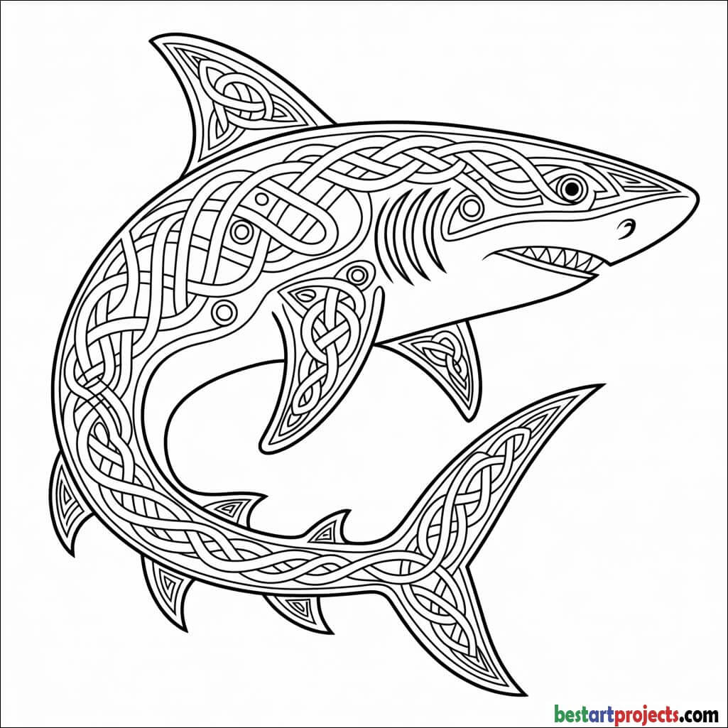 Celtic knot shark design
