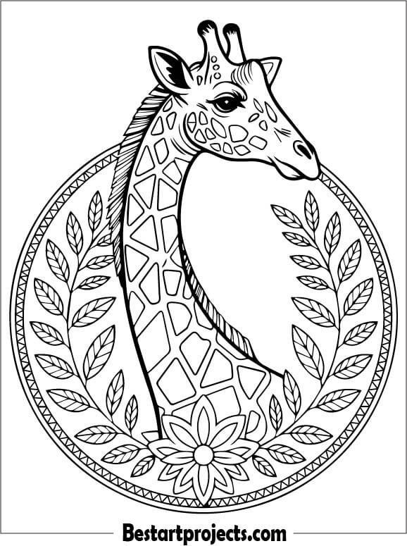 Giraffe Mandala Art Design 1
