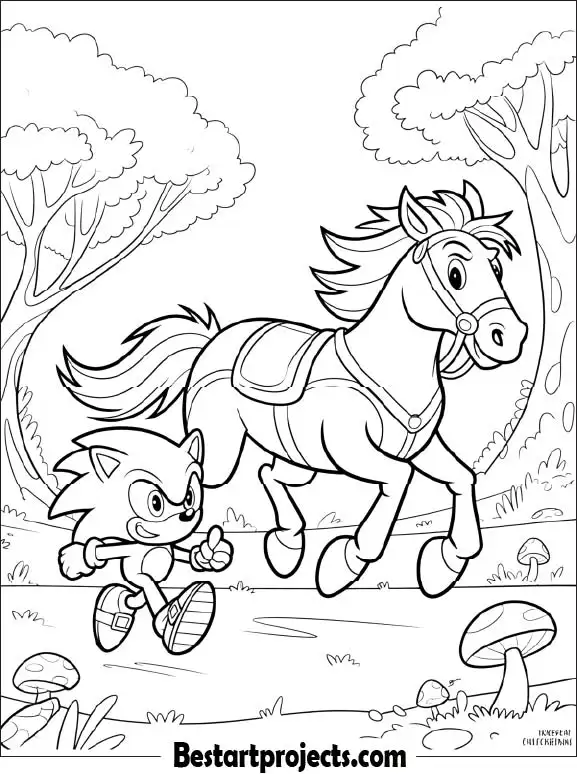 45.Sonic and Horse Racing Scene