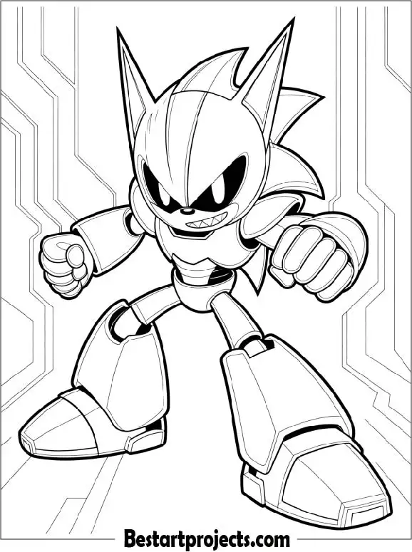 49. Metal Sonic Coloring page 01