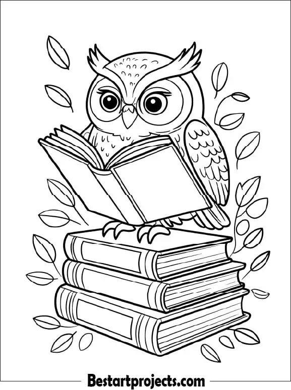 5.Little Owl Reading a Storybook