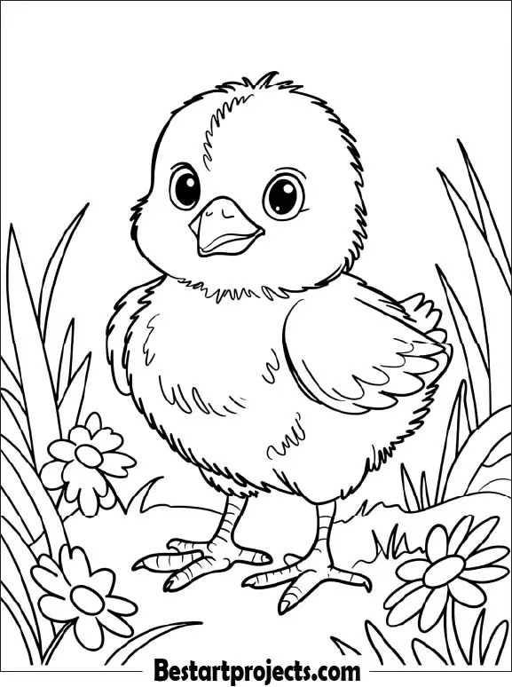 5.Smiling Baby Chick