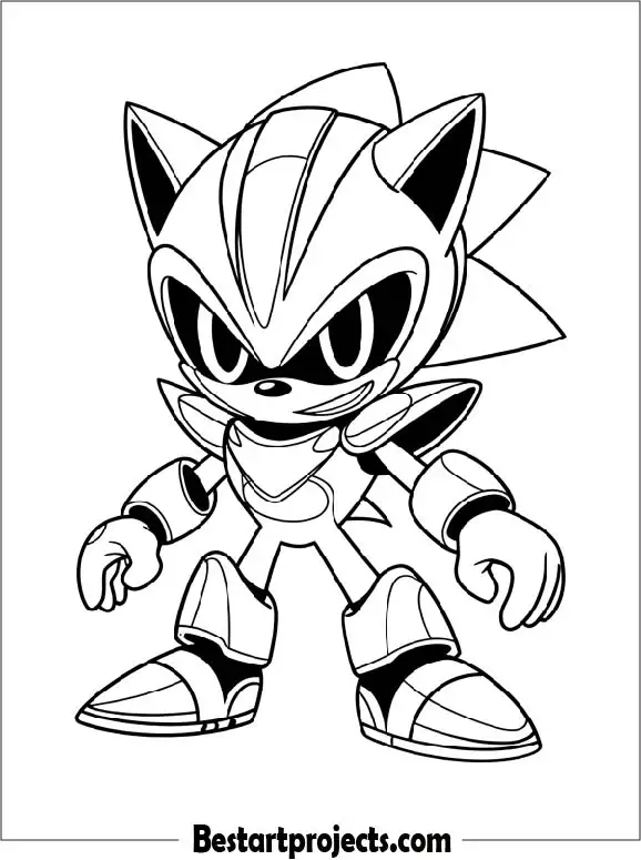 50. Metal Sonic Coloring page 02