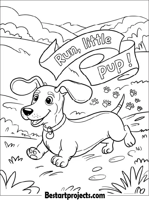 Running Dachshund