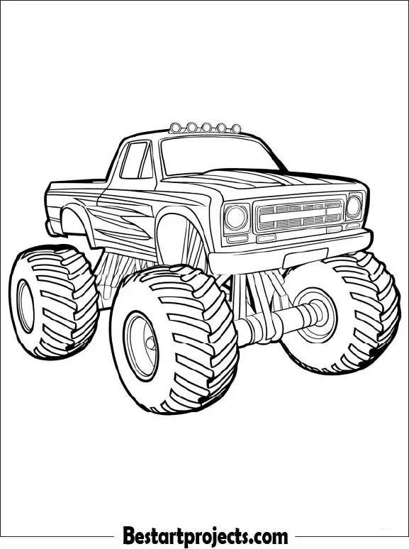 Hot Wheels Monster Truck Coloring Page